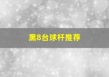 黑8台球杆推荐