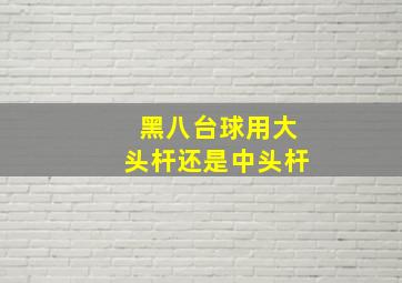 黑八台球用大头杆还是中头杆