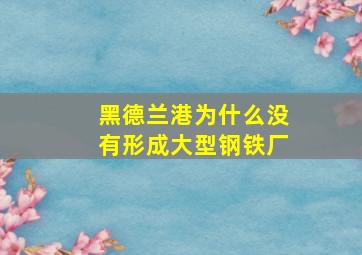 黑德兰港为什么没有形成大型钢铁厂