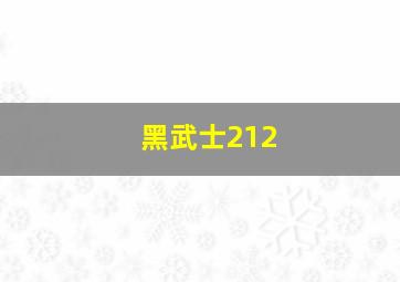 黑武士212