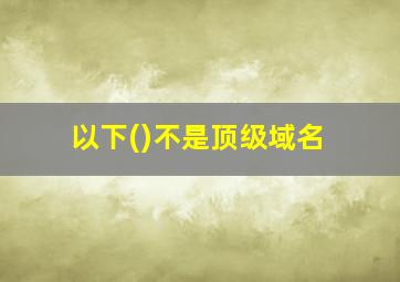 以下()不是顶级域名