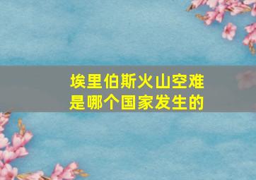 埃里伯斯火山空难是哪个国家发生的