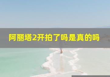 阿丽塔2开拍了吗是真的吗